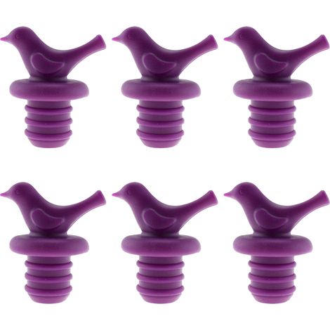Bouchon Reutilisable En Silicone - Pour Bouteille De Vin Et De Boisson - Étanche Et Universel - Lot De 2 (1/5)