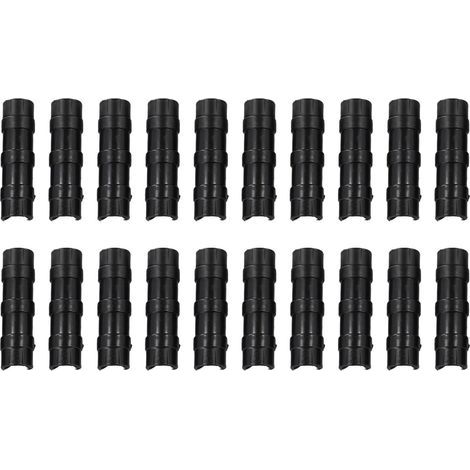Lot de 20 pinces noires pour film de serre - 20 mm (1/5)