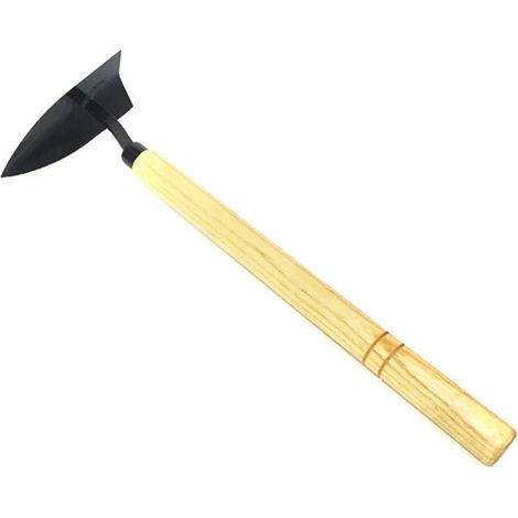 Hoe - Steel Head - Wooden Handle - For Weeding And Soil Loosening - 39.5 Cm (1/5)
