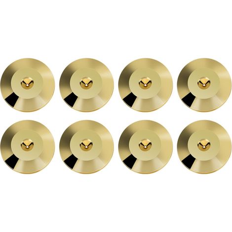 8 pezzi 25x4mm piedini isolanti universali in rame per altoparlanti, base antivibrazione, tappetino da pavimento, disco dorato (1/5)