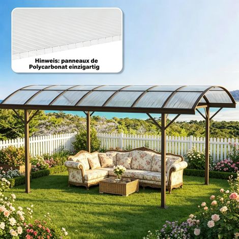 Panneaux alvéolaires polycarbonate transparents, 4 mm, 120x60 cm, pack de 10, anti-UV, idéaux pour abris de jardin et serres. (1/5)