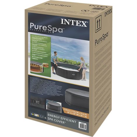 Copridoccia per Spa Grigio Scuro 211 x 211 cm PVC e PU INTEX