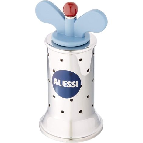 Alessi 9098 Moulin à poivre de Design avec ailettes, acier inoxydable et résine thermoplastique, bleu, standard
