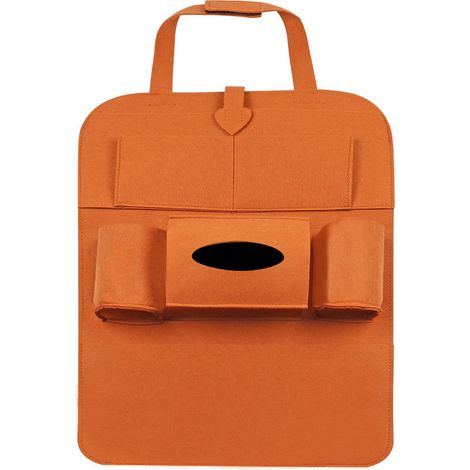 Sac de rangement pour voiture en feutre, sac à suspendre au dossier du siège auto (1/5)