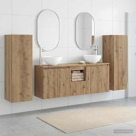 vidaXL Bathroom Furniture Set 5 pcs Artisan Oak 33 x 34.5 x 100 cm (1/5)