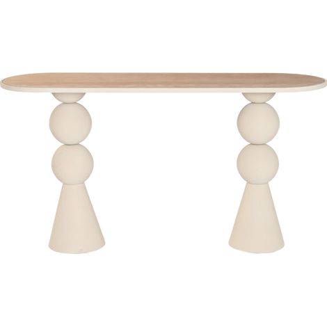 Consola Metal Madera 150X45X80 Natural (1/5)