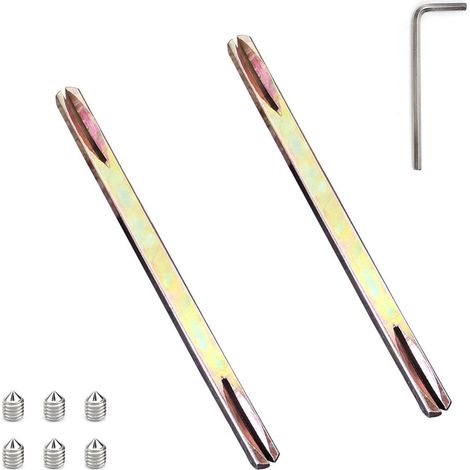 Stück geteilte Stange für Griffe, 8 x 130 mm Vierkantstange, mit Schrauben und Griffen, Vierkantstange geteilte Leiste (1/5)
