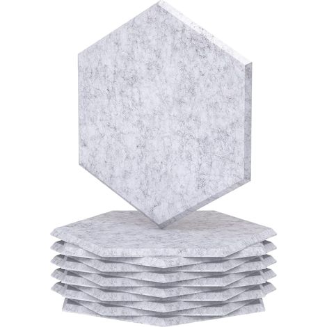 Panneaux acoustiques hexagonaux pour stus, bureaux, maisons, 12 panneaux, 30x26x1 cm, gris (1/5)