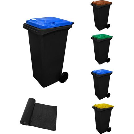 Contenedor de basura reciclables Ecodiseño 120L 2 ruedas