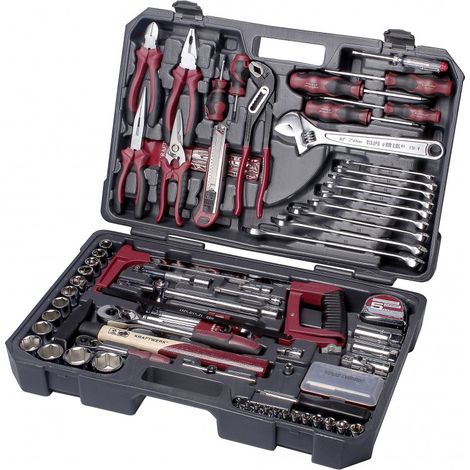 Kraftwerk – Coffret multi-outils 113 pièces – Outils en acier au chrome vanadium – Dimensions 540 x 360 x 120 mm – Pour travaux de précision (1/2)