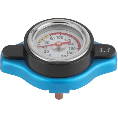 Tapón termostático para radiador, tapón termostático universal para radiador, tapa de depósito de agua a prueba de fugas con indicador de temperatura (cabezal pequeño 1.3par) (1/4)