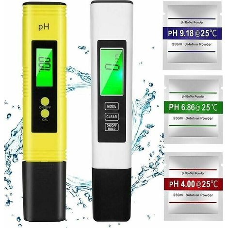Ph-mtre,PH Mtre,TDS&EC Mtre Temprature, 4 en 1 PH Testeur de qualit de l\'eau avec cran LCD Auto-Calibration Test pour Piscine, Aquarium, la Nourriture (1/4)