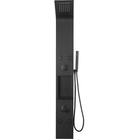Colonna doccia pannello idromassaggio effetto cascata YH8126 SEUL - Nero (1/5)
