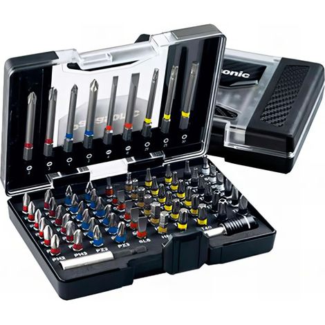 Coffret de 71 pcs d'embouts de vissage + porte-embouts Panasonic - TOOLBS3A - Alsafix