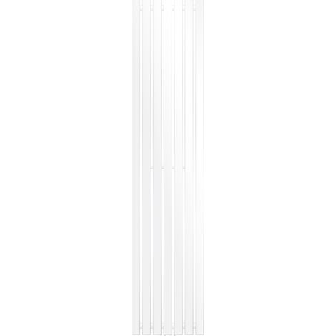 ECD Germany Radiatore Termosifone Termoarredo Scaldasalviette Stella Verticale Piatto - 370 x 1800 mm Bianco Radiatore Scaldasalviette Asciugamani da bagno Verticale Piatto 370x1800 mm non elettrico