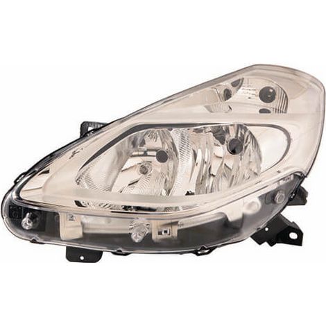 Phare avant gauche H7/H7 fond chromé Renault Clio 3 phase 2 2009-2012