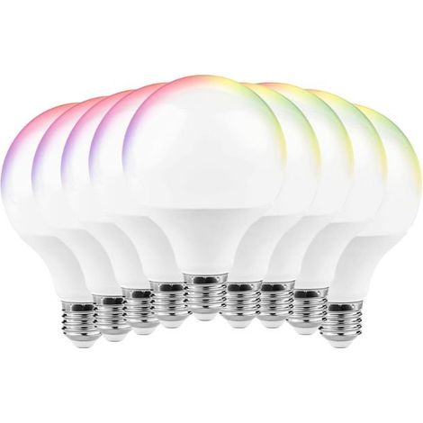 Ampoule LED Connectée Wifi E27 11W G95 RGBW - Pack de 10 - SILUMEN (1/5)