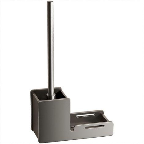 Porte-brosse WC mural gris (1/5)