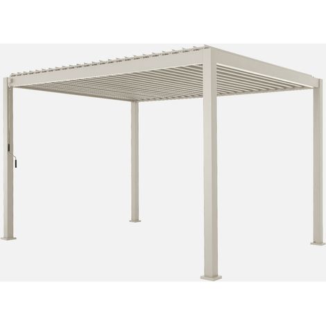 Pérgola bioclimática 3x4m de aluminio con lamas orientables
