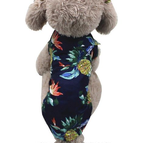 Ropa de verano fina para perros con estampado de piñas y pantalones cortos para mascotas. (1/5)