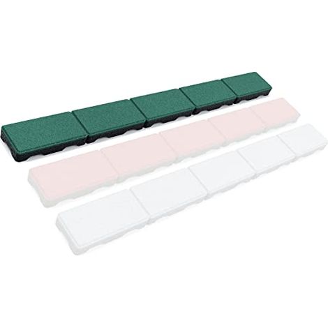 Secuplay Bordi in gomma per prati e aiole - 100x10x3,6cm - Verde - Pachetto di 3 (1/4)