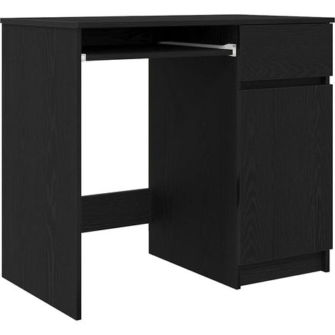 Maison Exclusive - Schreibtisch Schwarz Eichen-Optik 86x49x76 cm