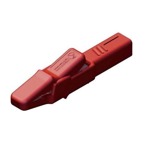 SKS Hirschmann Pinza cocodrilo de seguridad roja