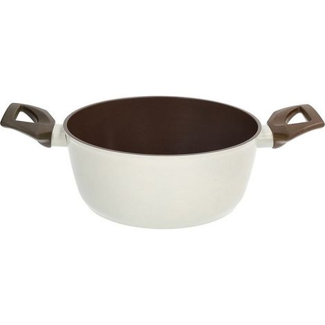 Casseruola 2 Manici 20 cm Sintonia Tognana – Alluminio Riciclato, Beige-Marrone, Antiaderente PFAS Free (1/2)