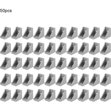 50 Stück 2-Loch-Eckwinkel aus Aluminium in L-Form für Aluminiumprofile 2028 (1/5)