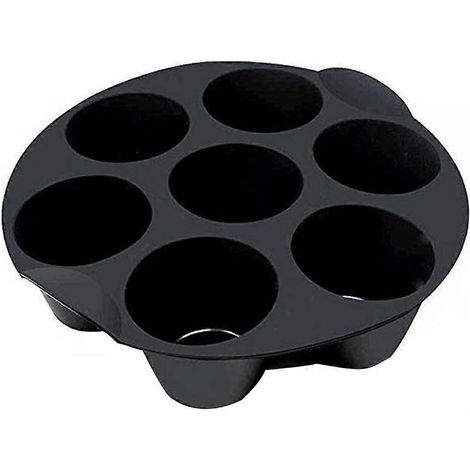 Moules à muffins en silicone compatibles avec la cuisson au four et les accessoires pour friteuse à air chaud (7 grilles).