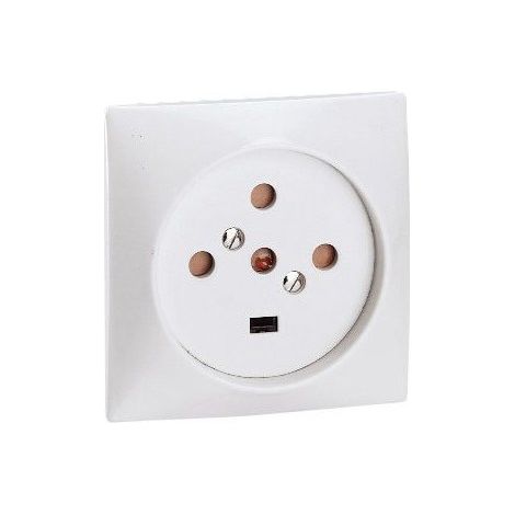 Legrand 090138 Built-in base 20 A - 3P+N+T - plate 80x80 - ivory (etiq)
