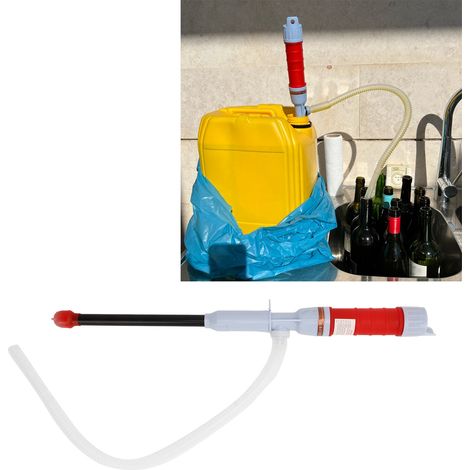 (Video verfügbar) Kabellose elektrische Ölpumpe, Wasserpumpe, Kraftstoffpumpe für Kraftfahrzeuge, Flüssigkeitspumpe (Akku nicht enthalten) Rot (1/5)