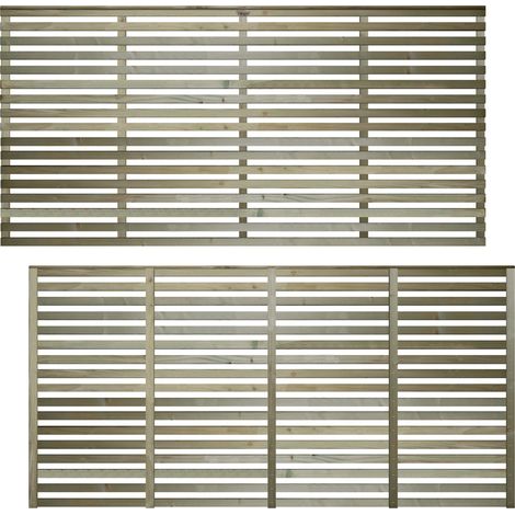 Premier 6x3ft Vogue Modern Horizontal Slatted Trellis Panel