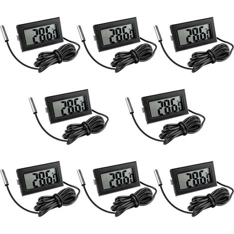 GDHZS- 8 Pcs Thermomètre Frigo Digital, Sonde Temperature avec Écran LCD,Numérique Thermomètre Température avec Sonde de Température Capteur Testeur (1/5)