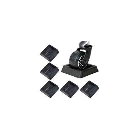 Patins Antidérapants pour roulettes de Meubles Lot de 5 Cups Carrés en TPE Fixe et Protège Tous Les Sols pour Chaise de Bureau, Canapé, Lit (1/5)