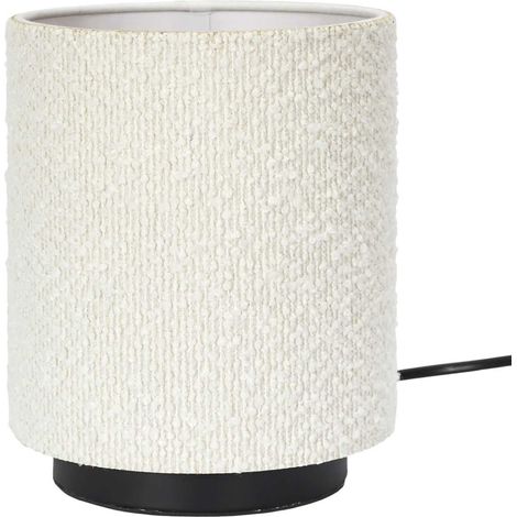 Lampada da tavolo MOONA in boucle crema 25 cm (1/5)