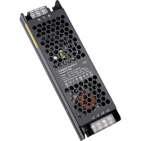 Transformateur LED 12V 300W - 1 Unité - Aluminium - Alimentation Tension Constante - Éclairage Ruban et Spot - Intérieur Sec (1/5)