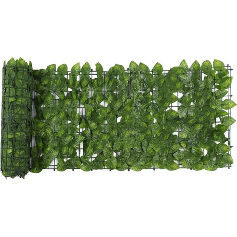 Haie artificielle de feuilles artificielles, empêche la chute des feuilles, clôture décorative pour balcon ou cour, motif pomme imprimé couleur, 0,5 x 3 mètres (1/5)