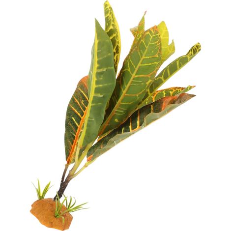 Artificial Plants Realistic Green Plastic Terrarium Ornament for Reptiles Decoration for Reptile Habitat and Indoor Space (1/5)