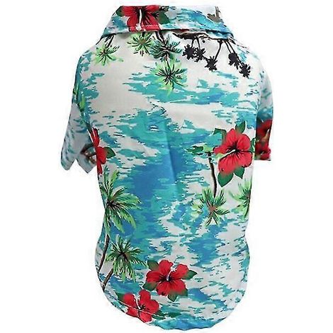 Sommerliche Haustierkleidung mit Blumenmuster für Hunde, Strandhemdjacken, Hundemäntel, Welpenkostüme, Katzen-Frühlingskleidung, Haustieroutfits, Hellgrün (1/5)