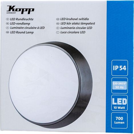 LED Rundleuchte 10W IP54 Grau (1/5)