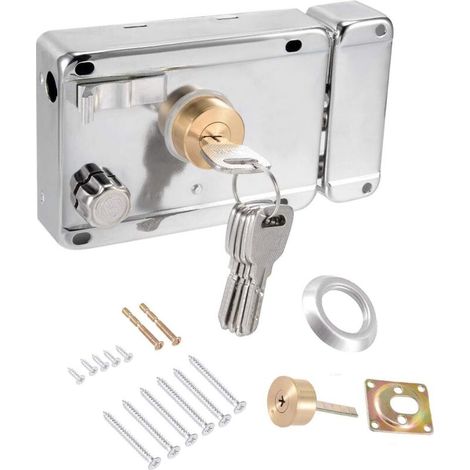 Serrure à pêne dormant à cylindre vertical pour porte extérieure, antivol
