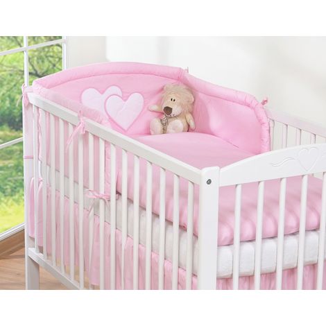 Juego de ropa de cama de 3 piezas 135x100 - Corazones rosas (1/4)