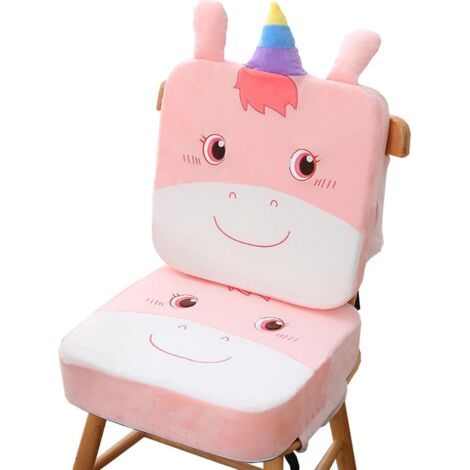 Rehausseur de Chaise, Réhausseur de Chaise, 40x40x (5+10) cm Voiture Rehausseur Chaise, Dapté pour les Repas des Jeunes Enfants, Coussin de Chaise Surélevée Facile à Nettoyer (Licorne) (1/5)