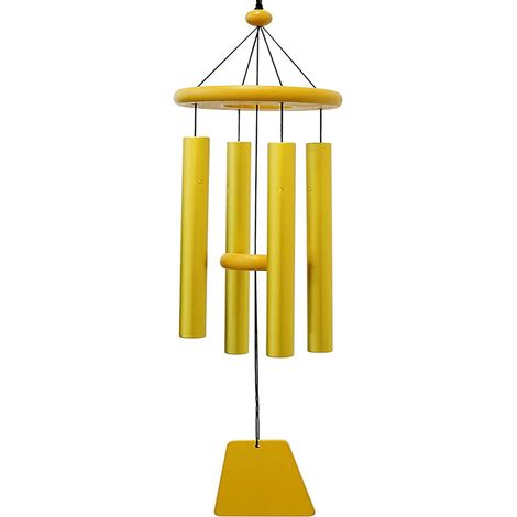 Carillon éolien d'extérieur pour la maison, la terrasse, le jardin, intérieur/extérieur (jaune) (1/5)