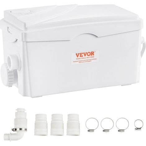 Relevage des eaux usées pompe de macération 350 W, 7 m, pour sous-sol, évier, douche ou baignoire (1/5)