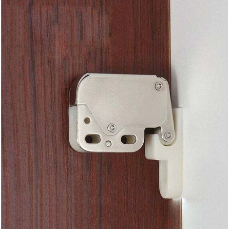 (4er-Set) Automatisches Federdrucksystem, Push-In-Touch-Schloss, Mini-Spitzenverriegelung, Sicherheitsschloss für Schranktüren, Möbel (1/4)