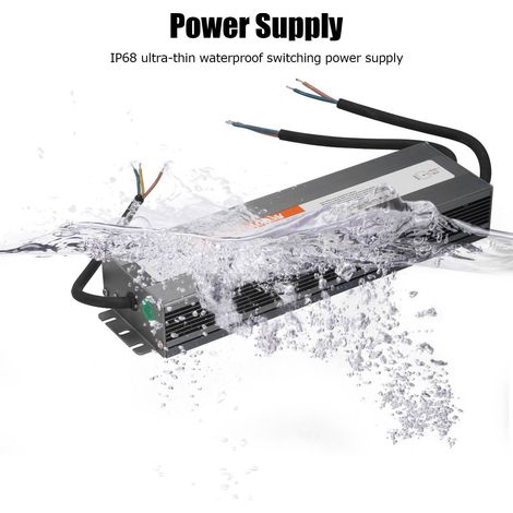 Alimentation à découpage étanche ultra-mince 400 W câblée, alimentation étanche pour pilote de LED, tension d'entrée : AC 170-250 V, DC 24 V (1/5)