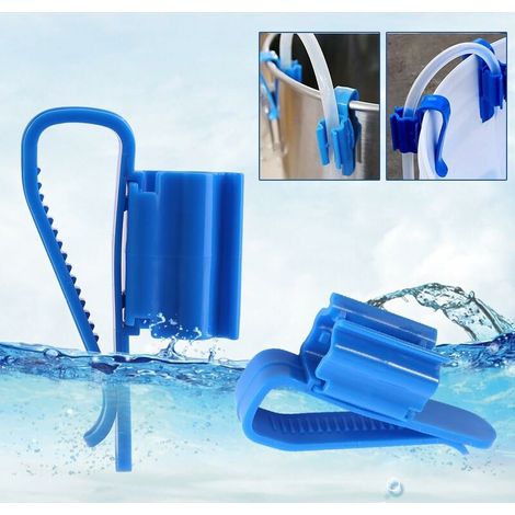 Set of 2 fixing clips for water hose, multifunction plastic and adjustable (1/5)