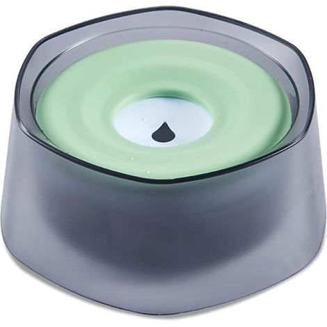 Gamelle Eau Chien Anti-Renversement - Bol Flottant 1400ml - Design Ergonomique Pour Animaux - Matériau Pp Et Silicone - Vert (1/5)